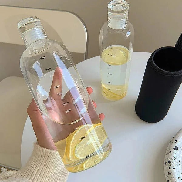 Plastic Water Bottle With Time Scale