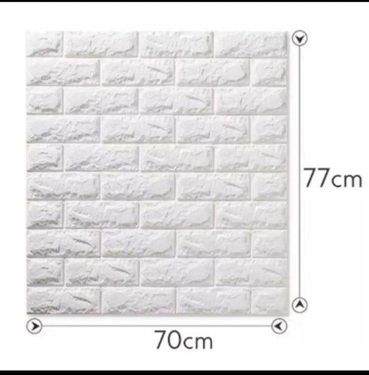 3D Self-Adhesive Brick Wall Panels
