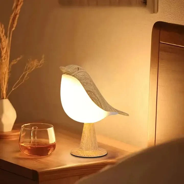 Wooden Bird LED Lamp