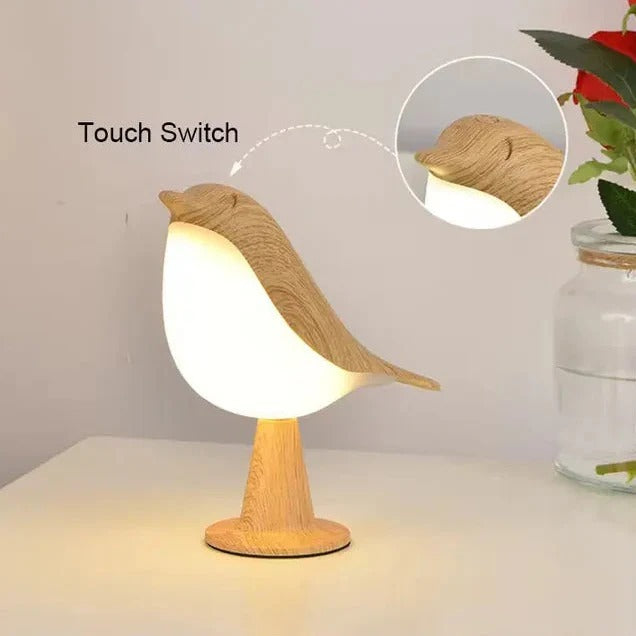 Wooden Bird LED Lamp