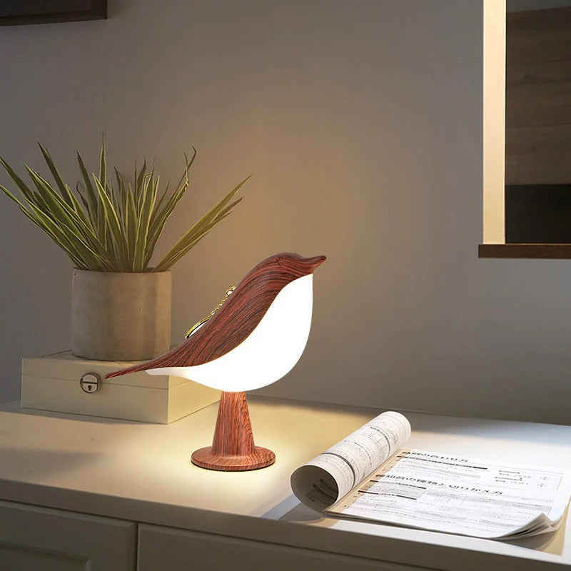 Wooden Bird LED Lamp