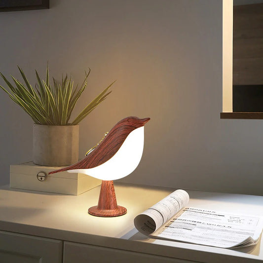 Wooden Bird LED Lamp