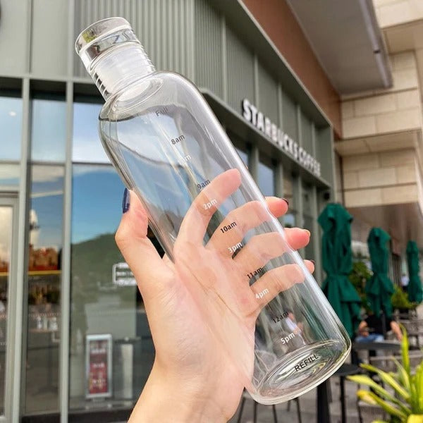 Plastic Water Bottle With Time Scale