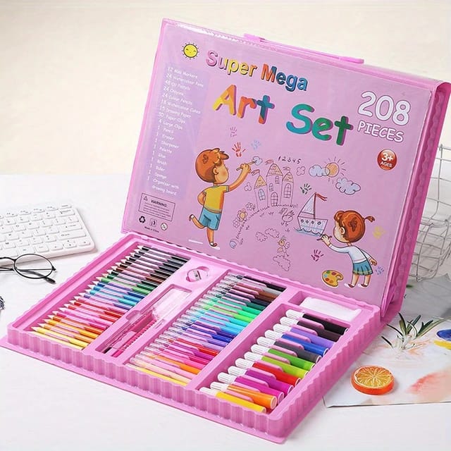 Super Mega Art Set – 208 Pieces 🎨✨