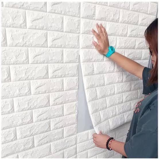 3D Self-Adhesive Brick Wall Panels